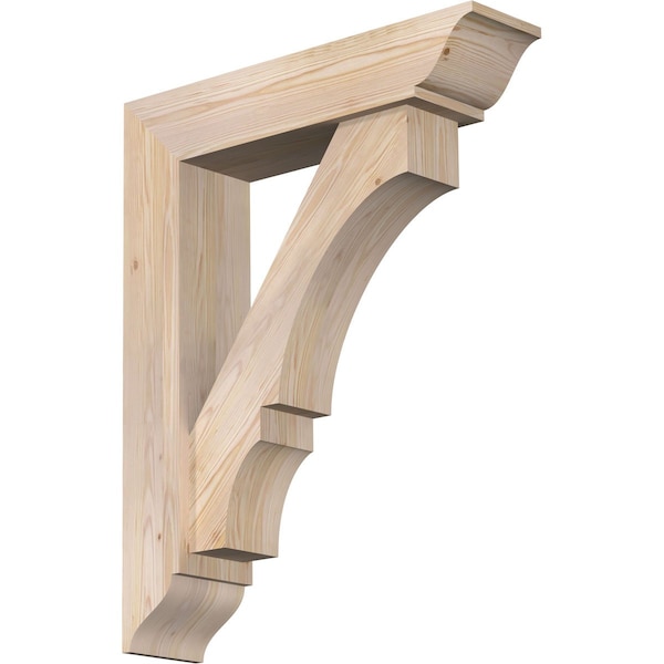 Ekena Millwork Balboa Traditional Smooth Bracket w/ Offset Brace, Douglas Fir, 7 1/2"W x 32"D x 40"H BKT0806X32X40BOA01SDF - main